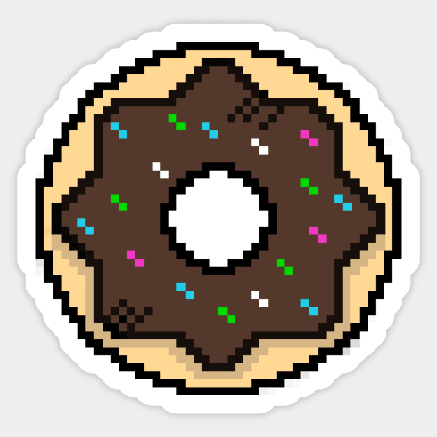 Cute Donut - Pixel Icon Sticker by Lionti_design